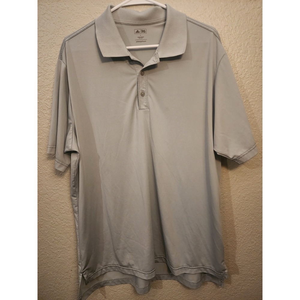Adidas Golf Climalite Men's Large Light Blue Polo Shirt‎ Activewear Casual